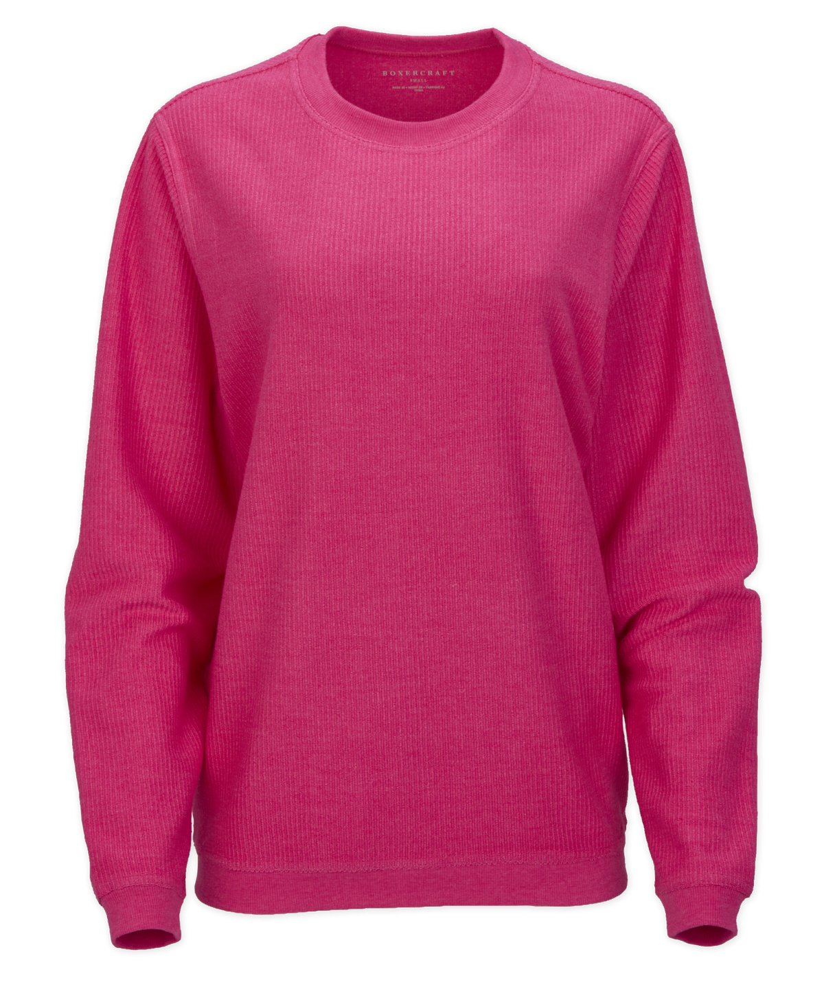 Women's Rally Corduroy Crew – Corduroy Knit Crewneck Sweatshirt in Cosmic Pink