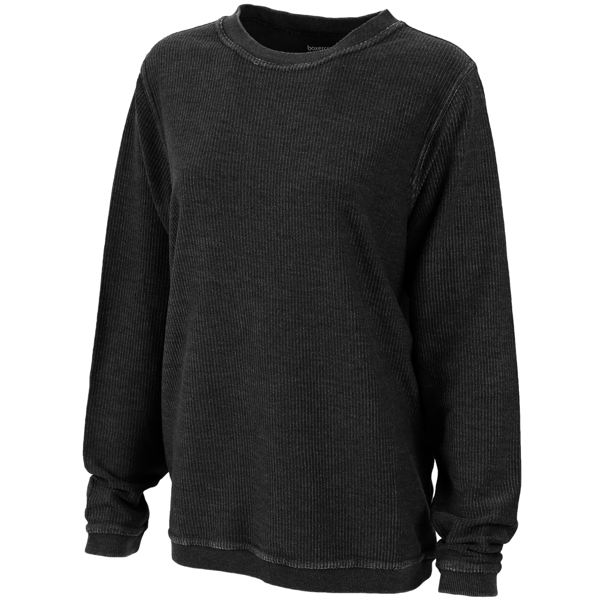 Women's Rally Corduroy Crew – Corduroy Knit Crewneck Sweatshirt in Black