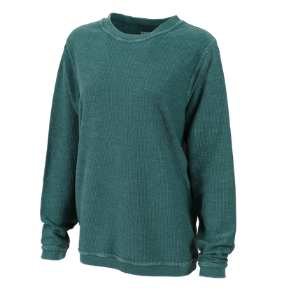 Women's Rally Corduroy Crew – Corduroy Knit Crewneck Sweatshirt in Hunter
