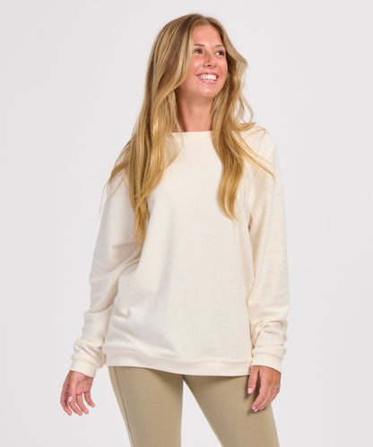 Women's Rally Corduroy Crew – Corduroy Knit Crewneck Sweatshirt in Natural