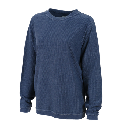 Women's Rally Corduroy Crew – Corduroy Knit Crewneck Sweatshirt in Classic Navy