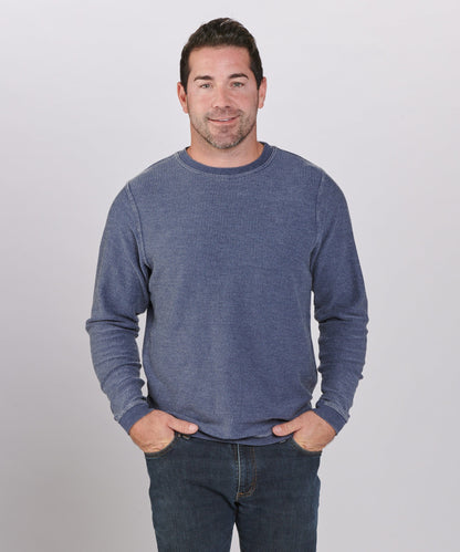 Women's Rally Corduroy Crew – Corduroy Knit Crewneck Sweatshirt in Classic Navy
