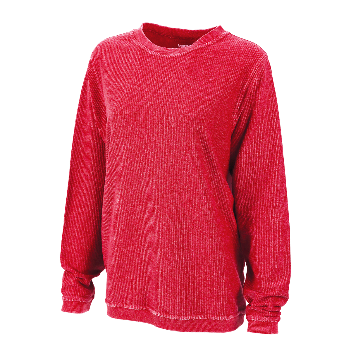 Women's Rally Corduroy Crew – Corduroy Knit Crewneck Sweatshirt in Red