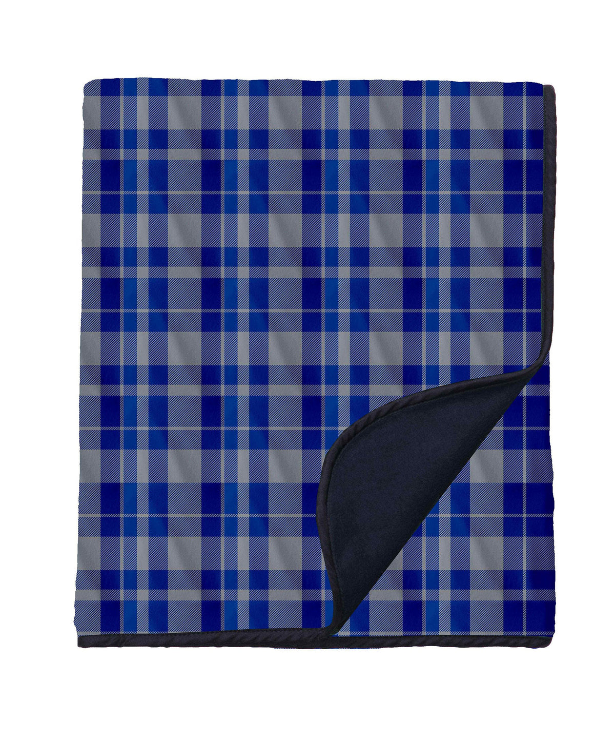 Boxercraft FB250 Plaid Flannel & Fleece Throw Blanket - Electric Royal Jordan Plaid | Electric Royal Jordan Plaid
