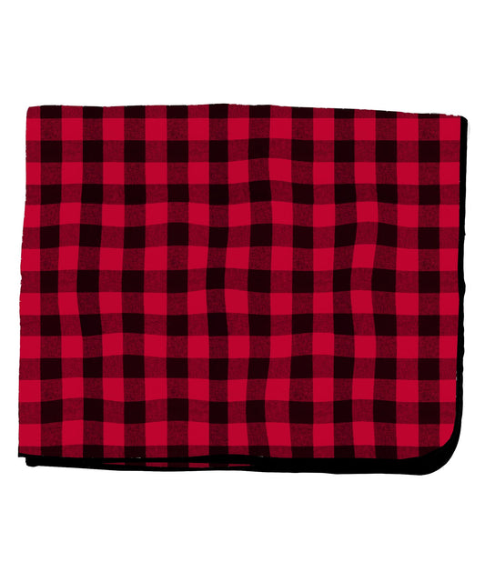 Boxercraft FB250 Plaid Flannel & Fleece Throw Blanket - Red/Black Buffalo Plaid | Red/Black Buffalo Plaid