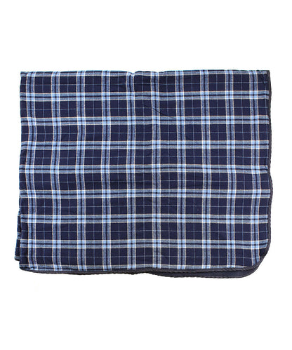 Boxercraft FB250 Plaid Flannel & Fleece Throw Blanket - Navy/Columbia Plaid | Navy/Columbia Plaid