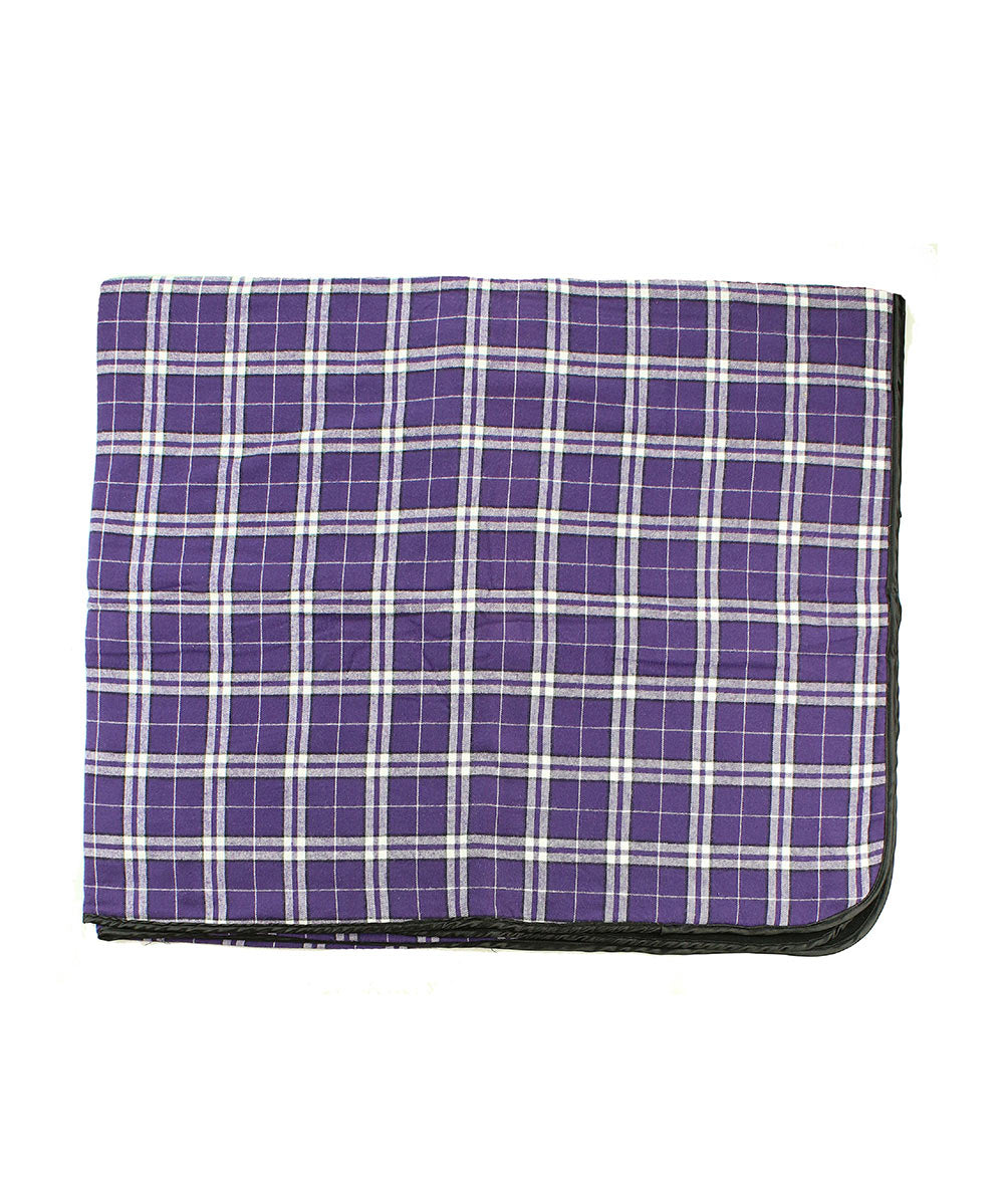 Boxercraft FB250 Plaid Flannel & Fleece Throw Blanket - Purple/White Plaid | Purple/White Plaid