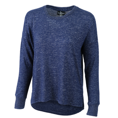 Women's Cuddle Boxy Crew – Ultra-Soft Boxy Crewneck Sweater in Navy Heather