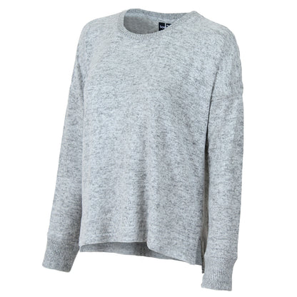 Women's Cuddle Boxy Crew – Ultra-Soft Boxy Crewneck Sweater in Oxford Heather