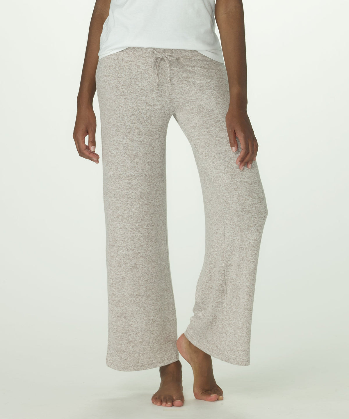 Women's Cuddle Wide Leg Pant – Ultra-Soft Wide Leg Lounge Pants in Espresso Heathe