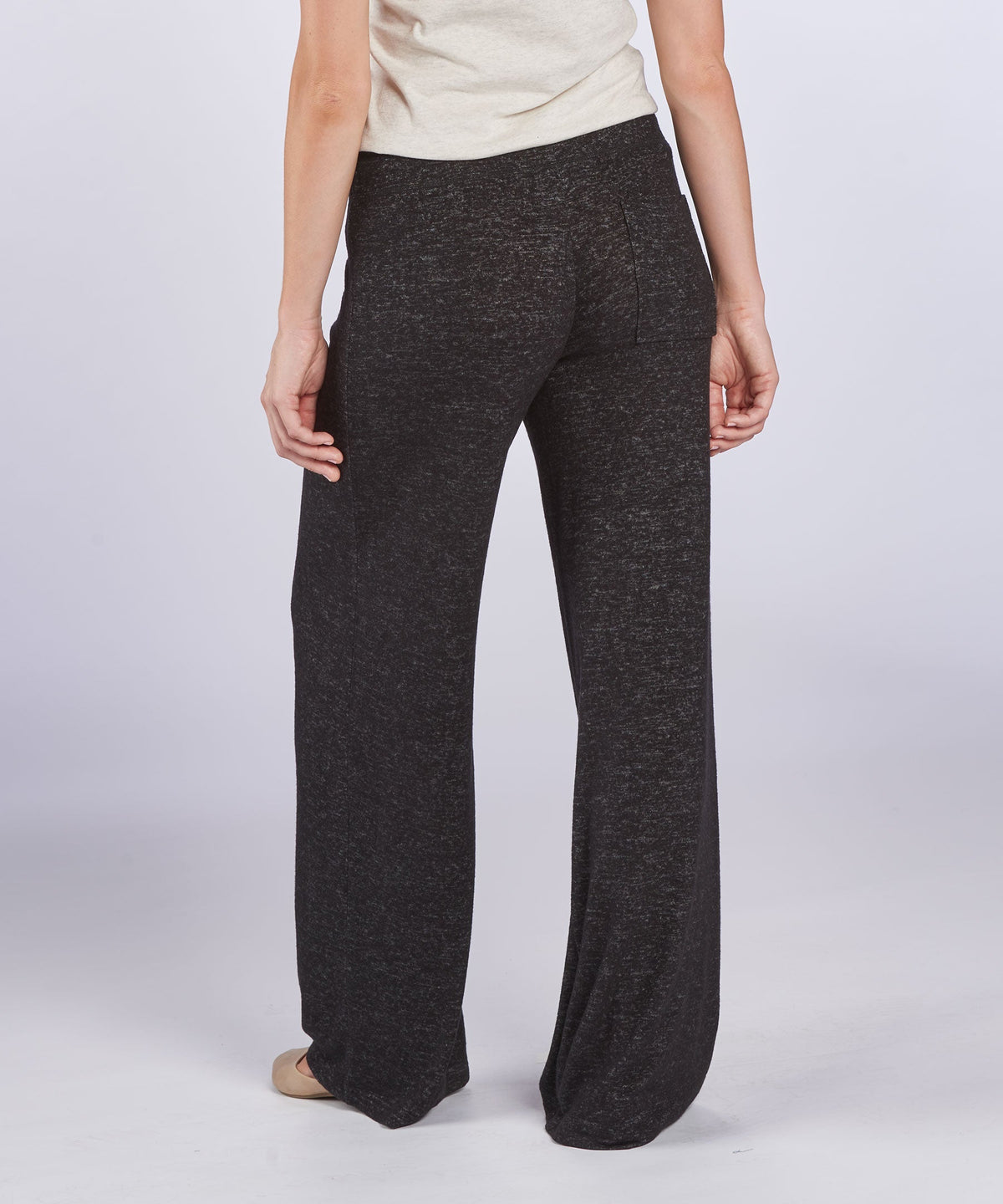 Women's Cuddle Wide Leg Pant – Ultra-Soft Wide Leg Lounge Pants in Black Heather