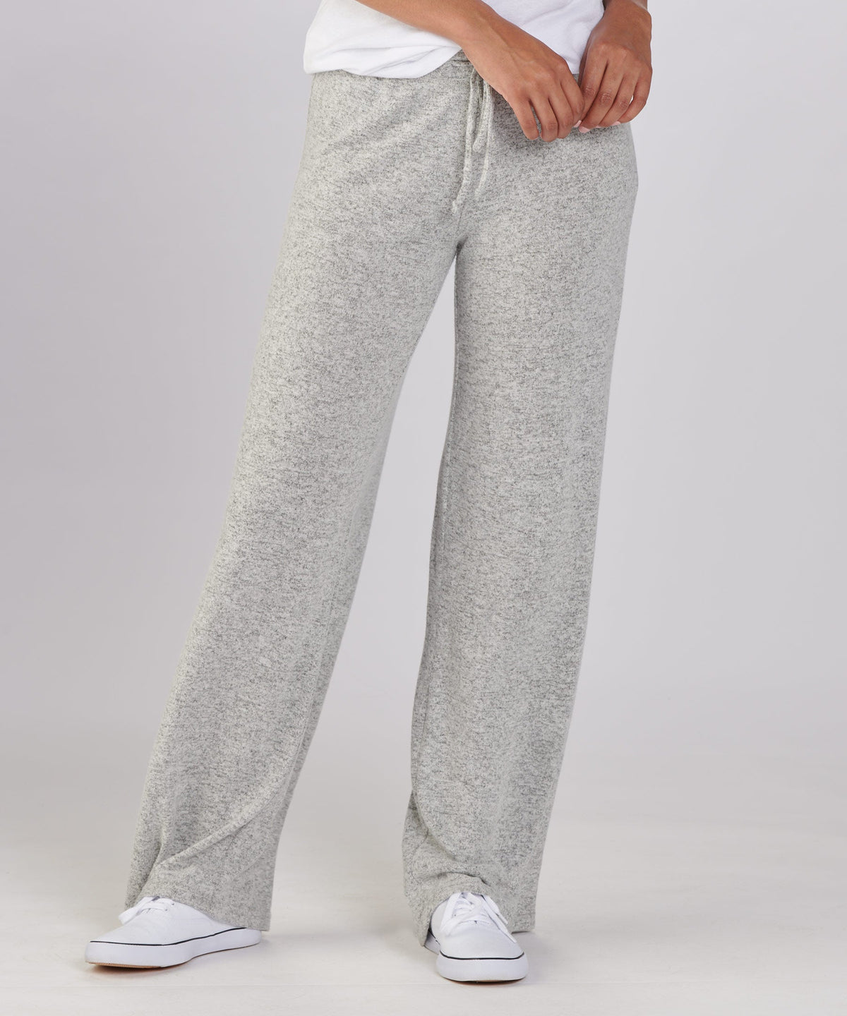 Women's Cuddle Wide Leg Pant – Ultra-Soft Wide Leg Lounge Pants in Oxford Heather