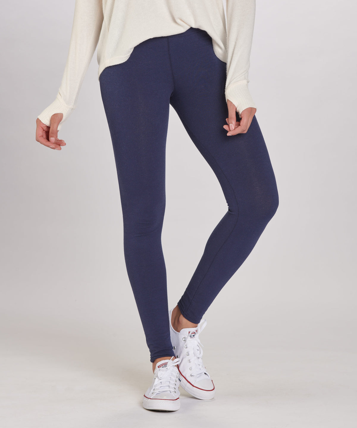 Women's Love 'Em Longer Leggings – High-Waist Athletic Leggings in Navy