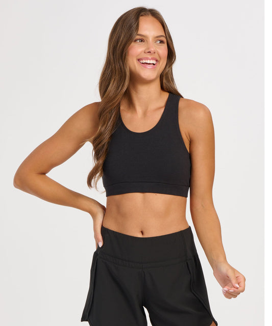 Women's Support Your Team Bra – Athletic Sports Bra in Black