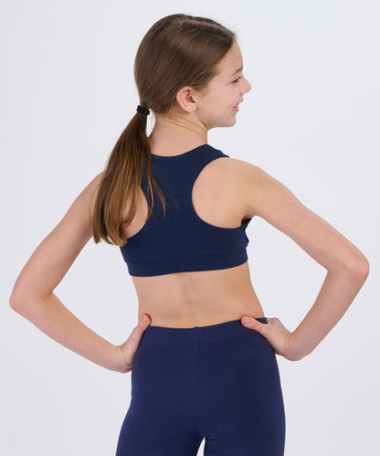 Girls' Support Your Team Bra – Athletic Sports Bra in Navy