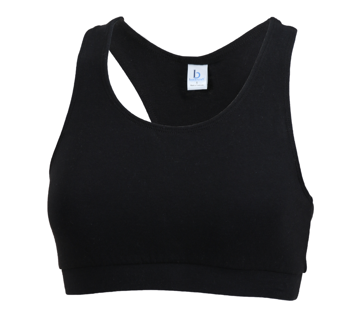 Girls' Support Your Team Bra – Athletic Sports Bra in Black