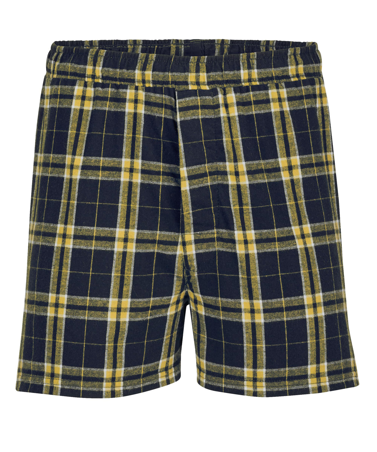 Boxercraft men's flannel boxer shorts in Black Gold plaid