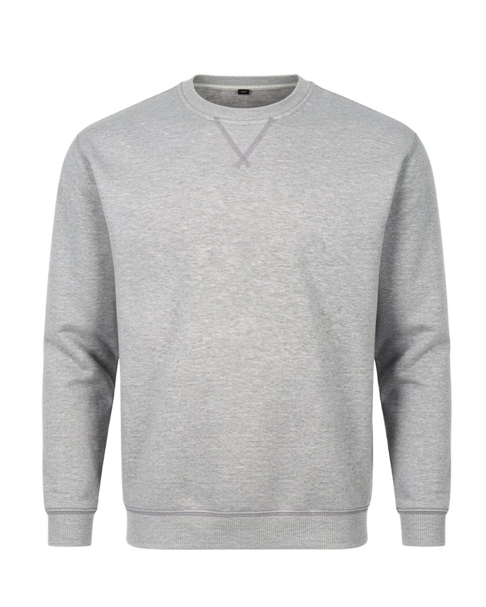 Unisex Core Fleece Crew in Oxford Heather – front