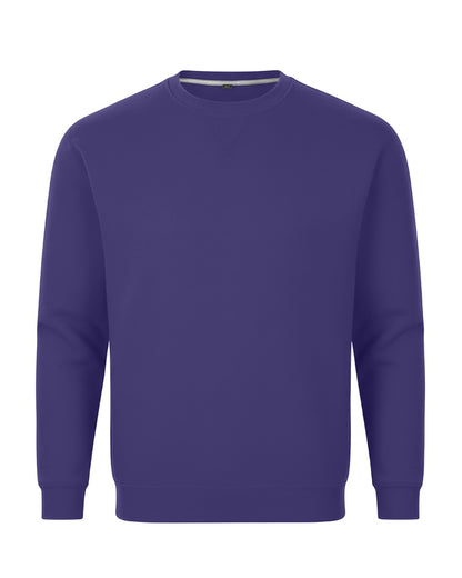 Unisex Core Fleece Crew in Purple – front
