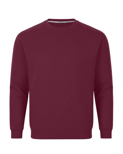 Unisex Core Fleece Crew in Maroon – front