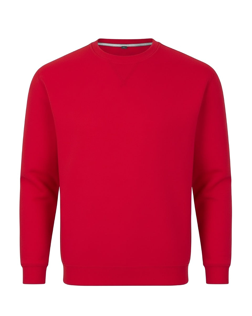 Unisex Core Fleece Crew in True Red – front