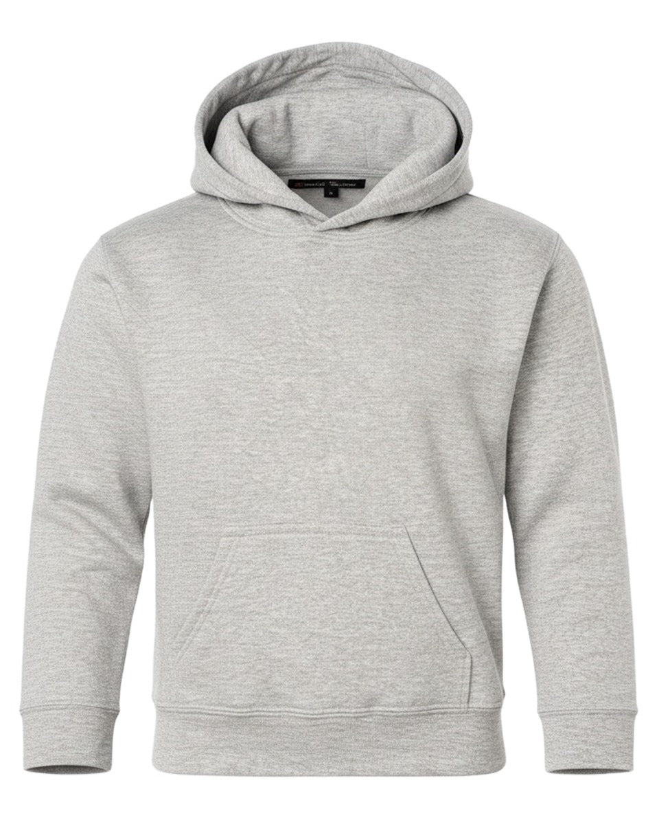 Unisex Core Fleece Hoodie in Oxford Heather – front