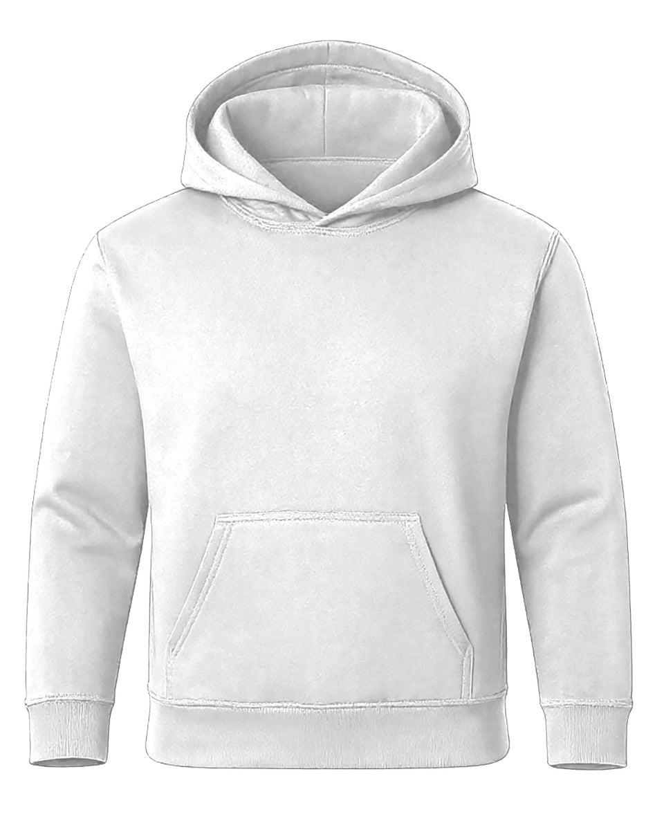 Unisex Core Fleece Hoodie in White – front