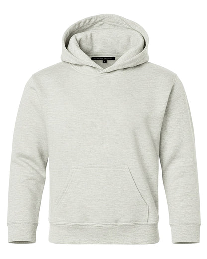 Unisex Core Fleece Hoodie in Ash Heather – front