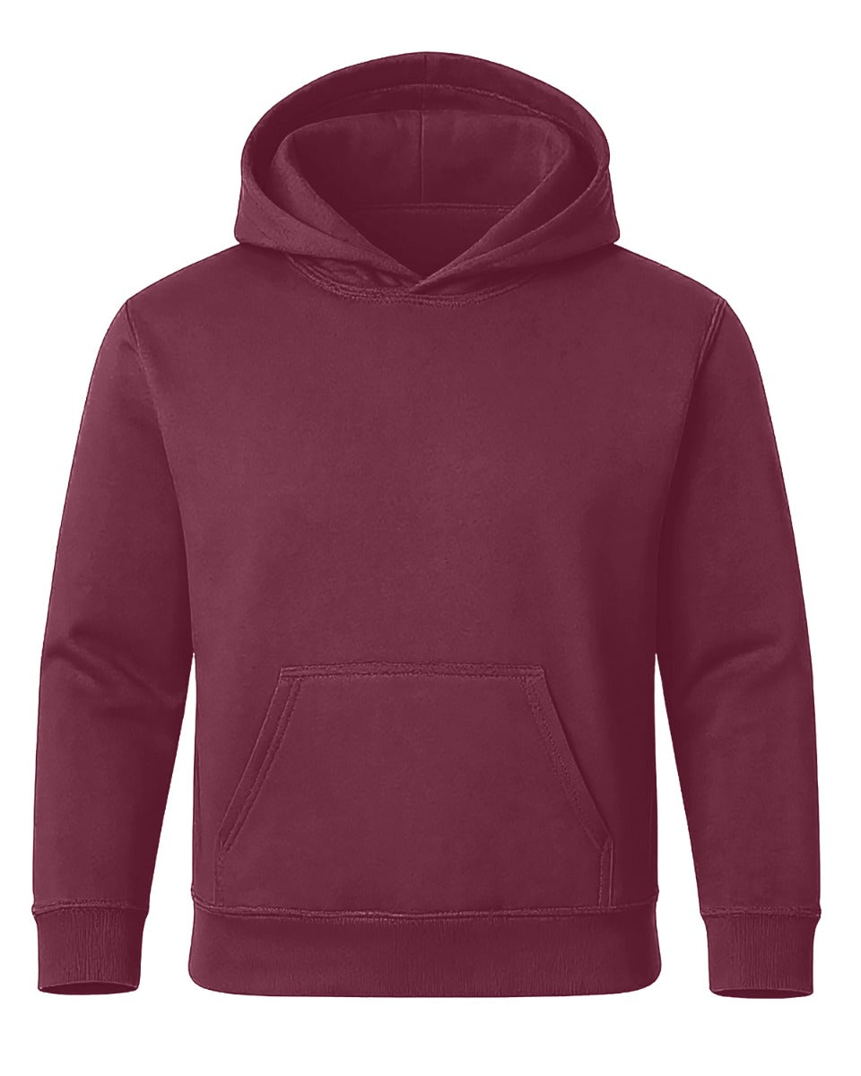 Unisex Core Fleece Hoodie in Maroon – front
