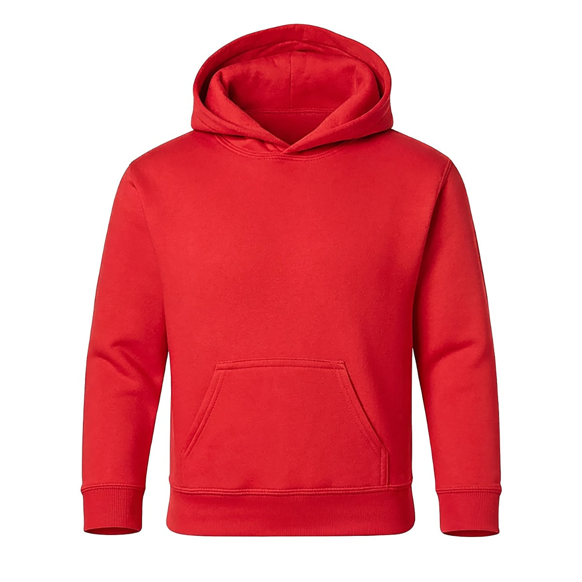 Unisex Core Fleece Hoodie in True Red – front