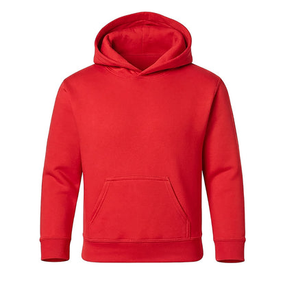 Unisex Core Fleece Hoodie in True Red – front