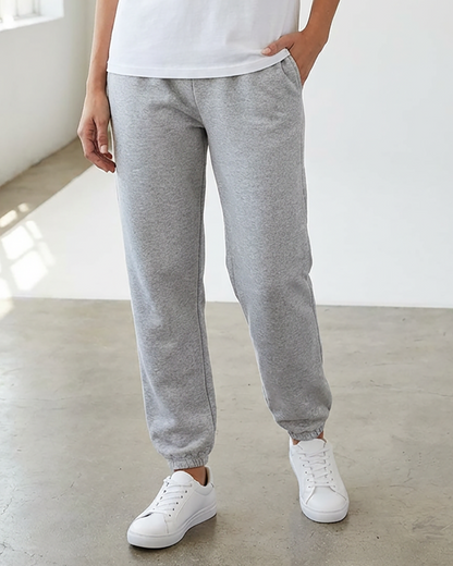 Unisex Core Fleece Pant in Oxford Heather – model front