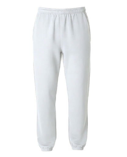 Unisex Core Fleece Pant in White – front