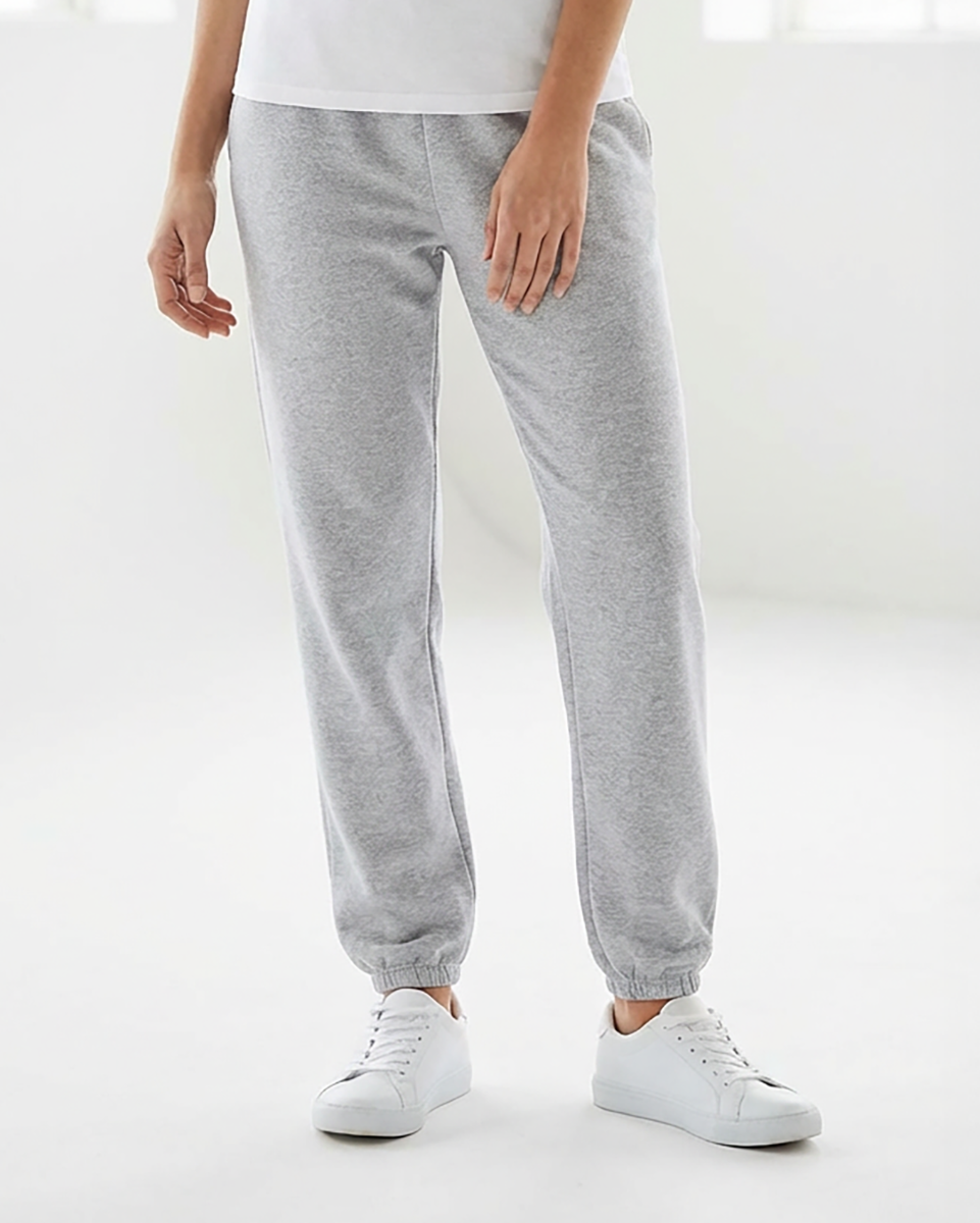 Unisex Core Fleece Pant in Ash Heather – model front 2