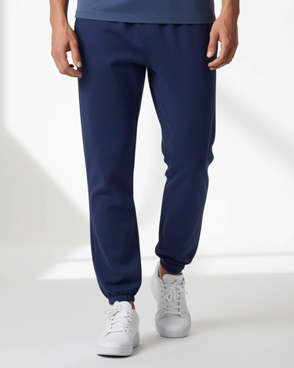 Unisex Core Fleece Pant in Navy – model front