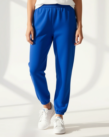 Unisex Core Fleece Pant in Electric Royal – model front