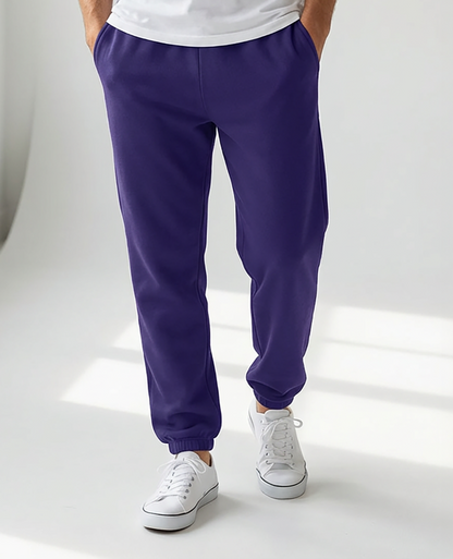 Unisex Core Fleece Pant in Purple – model front 2