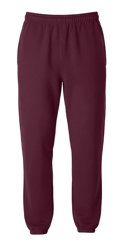 Unisex Core Fleece Pant in Maroon – front