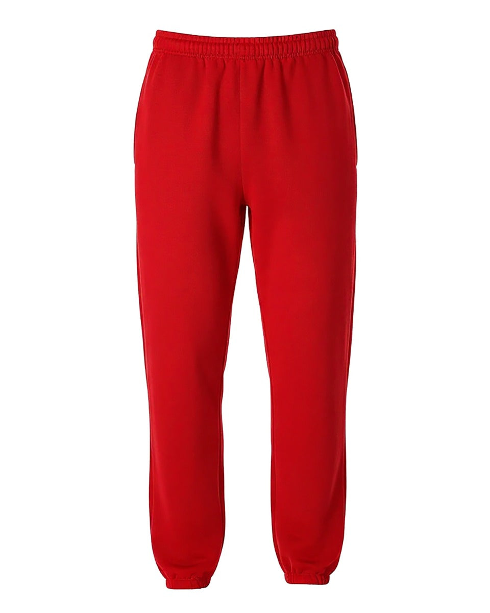 Unisex Core Fleece Pant in True Red – front