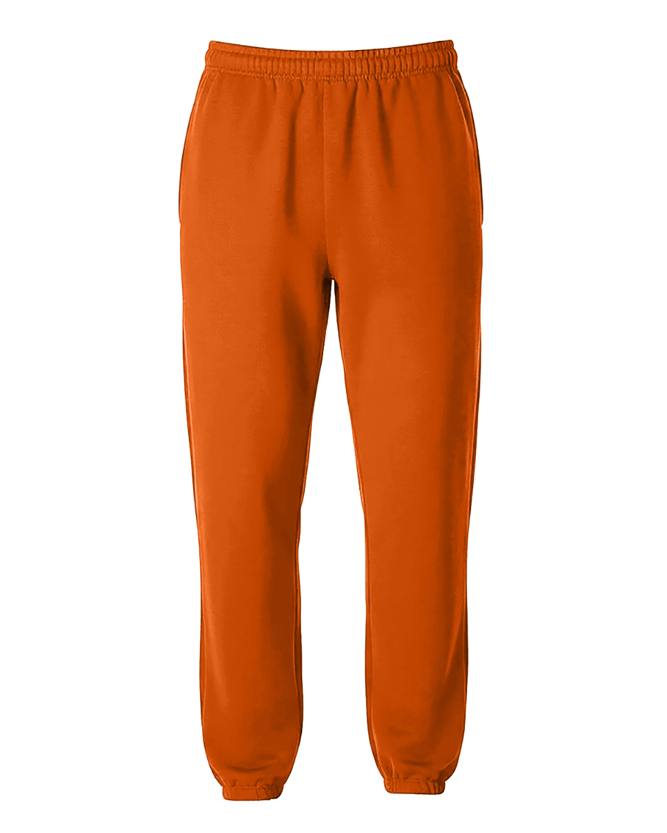 Unisex Core Fleece Pant in Orange – front