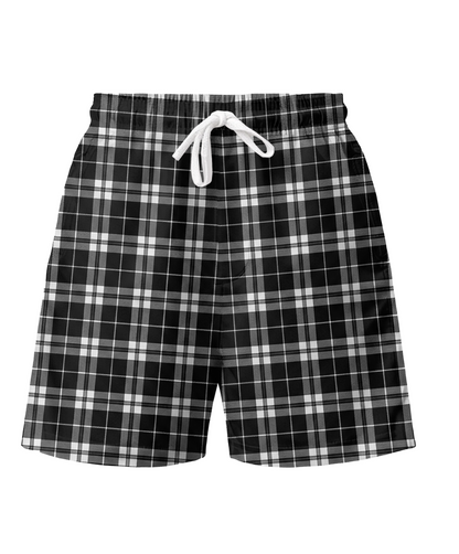 Boxercraft BU6703 Oversized Flannel Shorts - Black/White Plaid - Lifestyle | Black/White Plaid