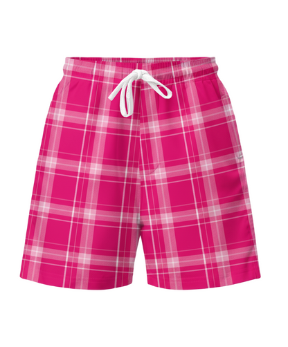 Boxercraft BU6703 Oversized Flannel Shorts - Pink Carnegie Plaid - Lifestyle | Pink Carnegie Plaid