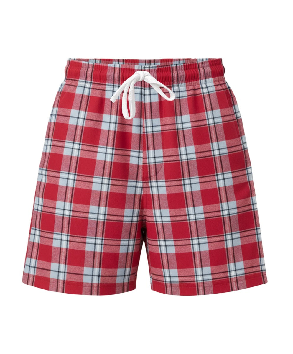 Boxercraft BU6703 Oversized Flannel Shorts - Red McIntosh Plaid - Lifestyle | Red McIntosh Plaid