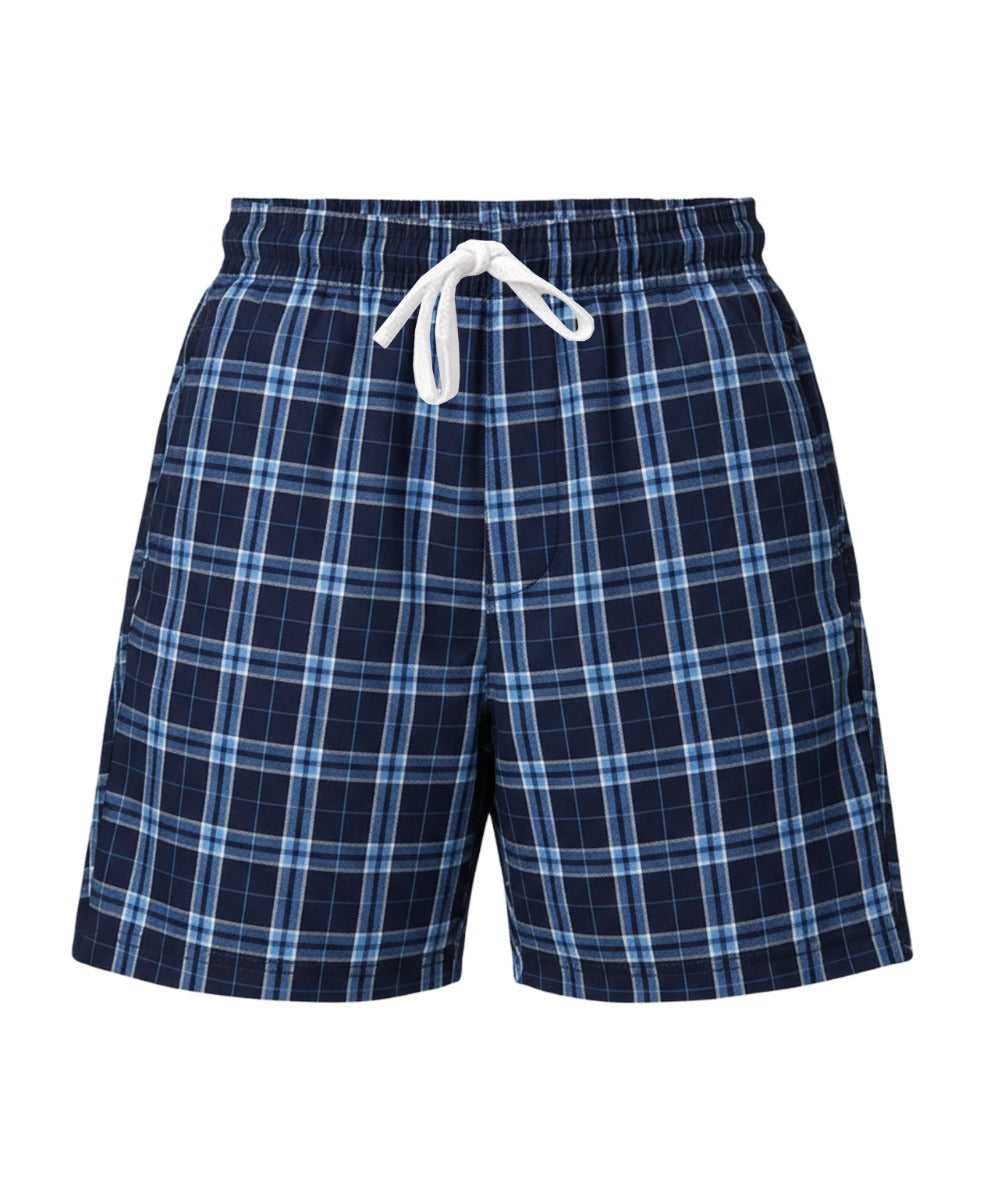 Boxercraft BU6703 Oversized Flannel Shorts - Navy/Columbia Plaid - Lifestyle | Navy/Columbia Plaid