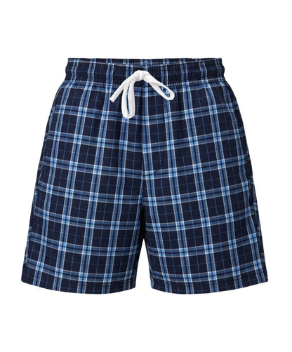 Boxercraft BU6703 Oversized Flannel Shorts - Navy/Columbia Plaid - Lifestyle | Navy/Columbia Plaid