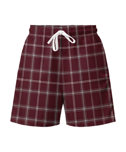 Boxercraft BU6703 Oversized Flannel Shorts - Varsity Maroon/Oxford - Lifestyle | Varsity Maroon/Oxford