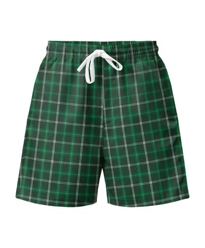 Boxercraft BU6703 Oversized Flannel Shorts - Varsity Green/White - Lifestyle | Varsity Green/White