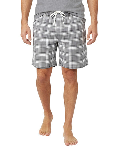 Boxercraft BU6703 Oversized Flannel Shorts - Oxford Carnegie Plaid - Ghost Front | Oxford Carnegie Plaid