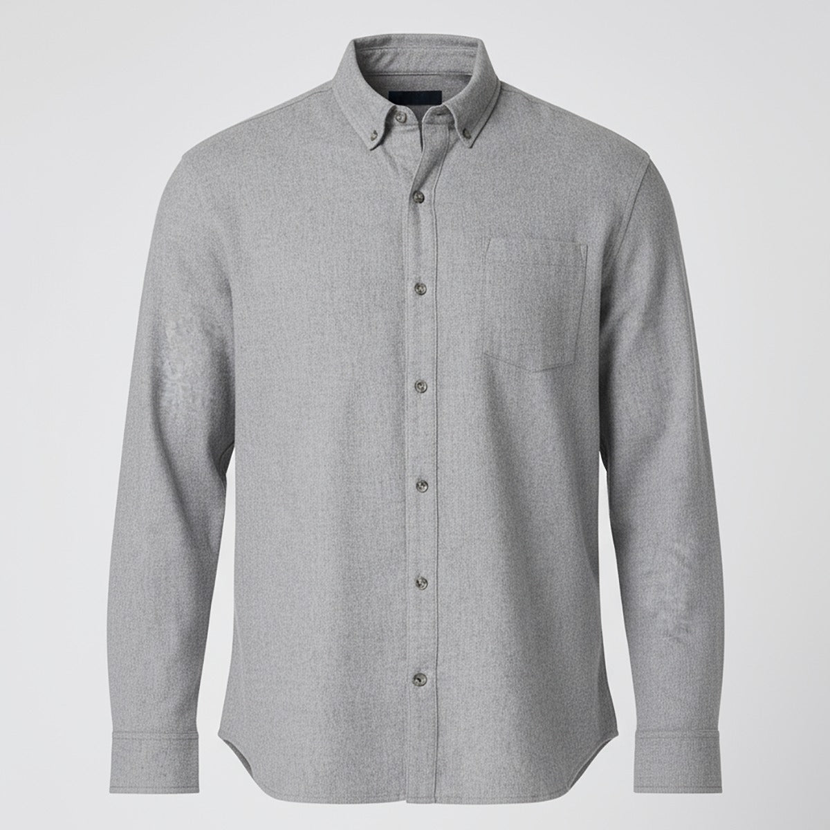Boxercraft BU7401 Flannel Button-Down Shirt - Oxford Heather - Ghost Front | Oxford Heather