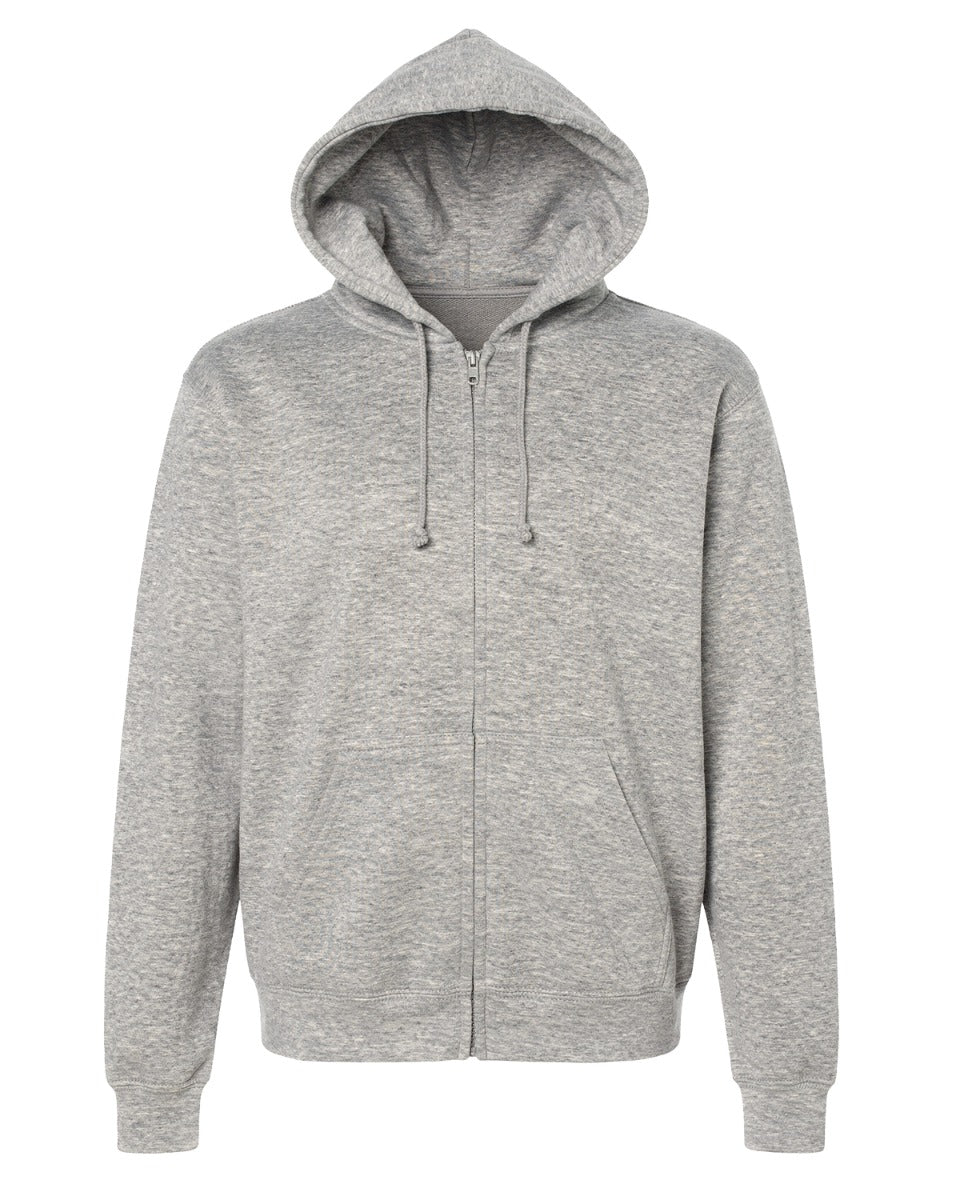 Unisex Core Fleece Full Zip in Oxford Heather – front